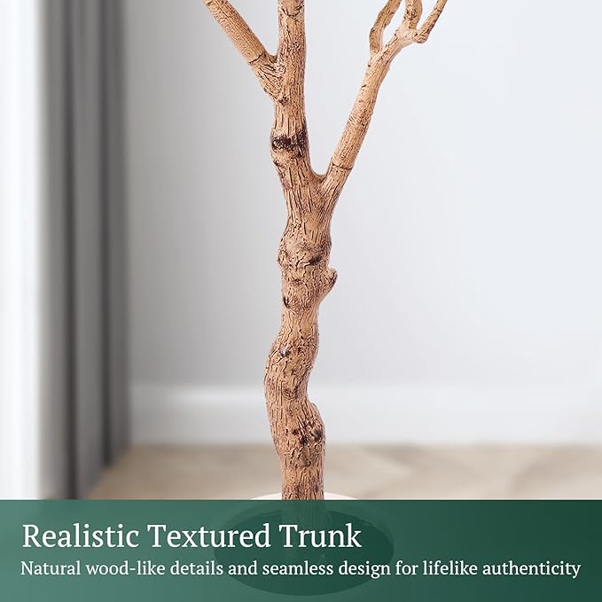 Large Olive Trees Artificial Indoor, Upgraded 7FT Faux Olive Tree with Natural Wood Trunk and Lifelike Fruits, White Tall Planter, Modern Artificial Plants for Home/Office Decor Gifts