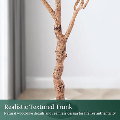 Large Olive Trees Artificial Indoor, Upgraded 7FT Faux Olive Tree with Natural Wood Trunk and Lifelike Fruits, White Tall Planter, Modern Artificial Plants for Home/Office Decor Gifts
