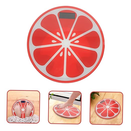 Portable Digital Weight Scale Small Cartoon Watermelon Design Easy-Read Display Automatic Body Weight Balance Scale for Home Use