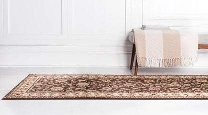 Rugs.com Aditi Collection Rug – 2' 7 x 10' Runner Brown Low Rug Perfect for Living Rooms, Large Dining Rooms, Open Floorplans