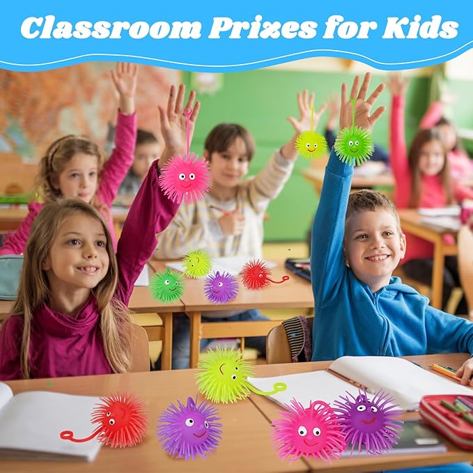 24 PCS Light Up Balls Valentines Day Gifts for Kids Light Up Party Favors for Kids Classroom Valentines Goodie Bags Stuffers Prizes LED Puffer Balls Pinata Bulk Toys New Year Eve Party Supplies