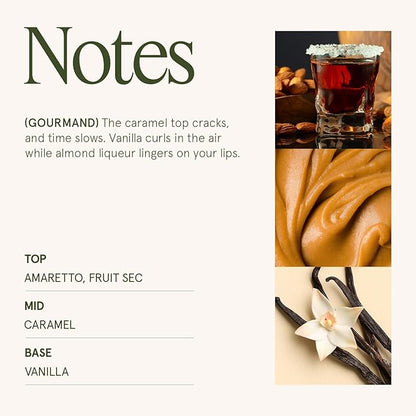LA JOLIE MUSE Fall Candle | Amaretto Crème Brûlée – Almond Liqueur, Dry Fruit & Caramel | 19 oz Wooden Wick Candle | 90 Hours Clean Burn | Luxury Candles for Self-Care & Gifting