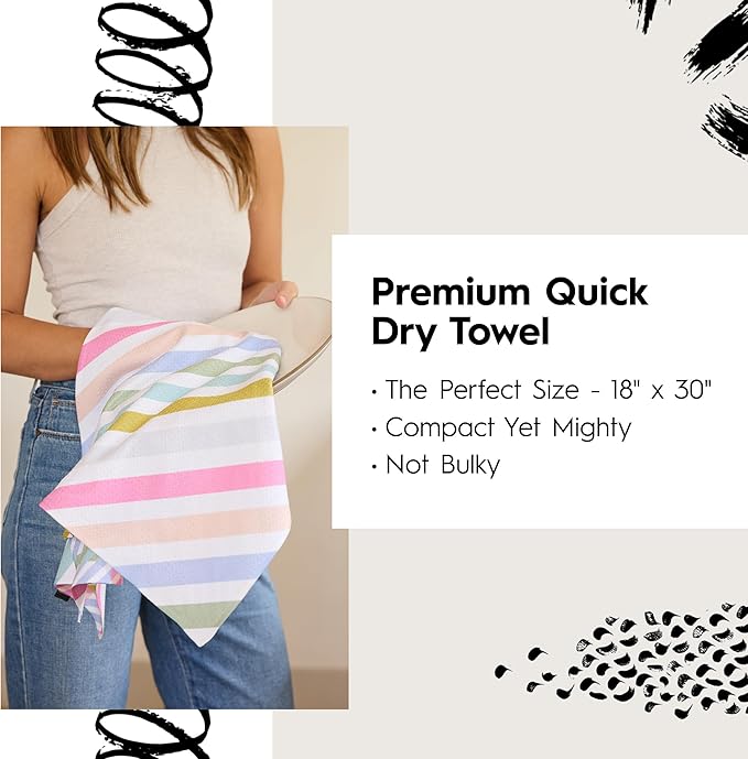 GEOMETRY Spring Kitchen Towels - Quick Dry Microfiber Cloth Spring & Summer Dish Towels for Kitchen Drying - Premium Quick Dry Towel - Soft Flora, 18" x 30" - 2-Pack