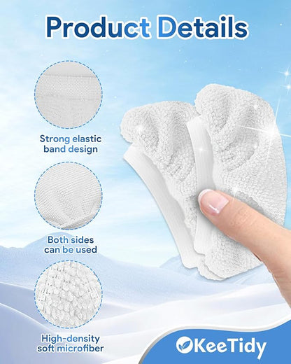 15 Pack Handheld Steam Cleaner Pads Steamer Attachments Steam Mop Accessories Cloth Compatible with Bissell Steam Shot Universal Reusable Washable Steam Pad Clothes Fit for Wagner Spraytech