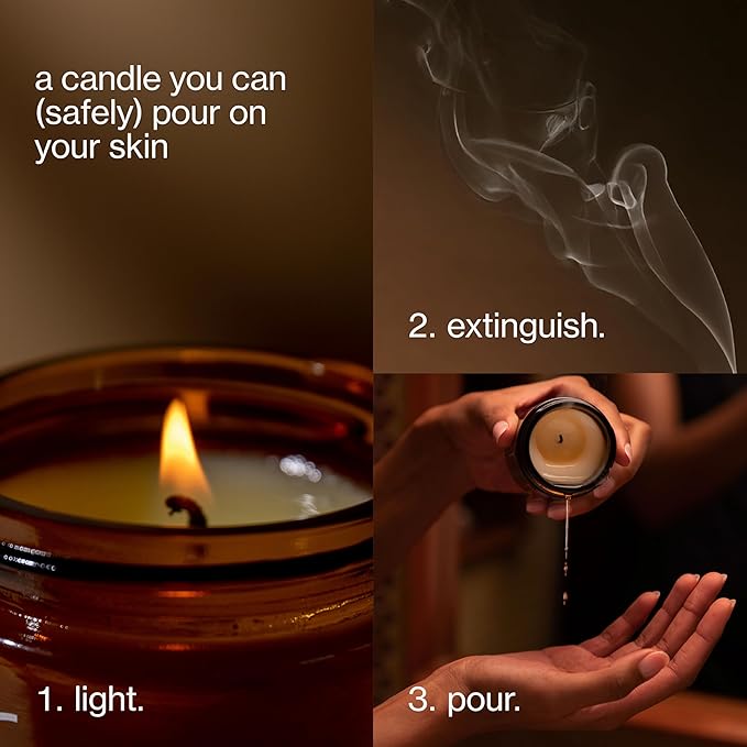 Maude Burn No. 2 - Jojoba Oil Massage Candle with Hydrating, Skin-Softening Soybean Oil - Massage Oil Candle with Notes of Lemon, Cedarwood + Pink Pepper - Home + Self Care Gifts for Women & Men(4 oz)