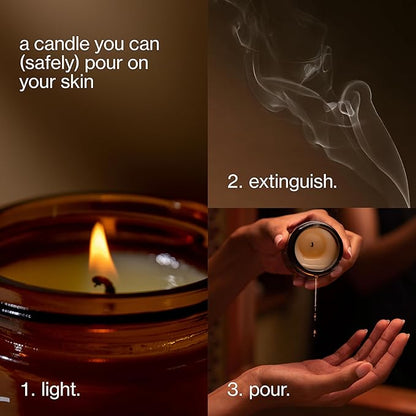 Maude Burn No. 2 - Jojoba Oil Massage Candle with Hydrating, Skin-Softening Soybean Oil - Massage Oil Candle with Notes of Lemon, Cedarwood + Pink Pepper - Home + Self Care Gifts for Women & Men(4 oz)