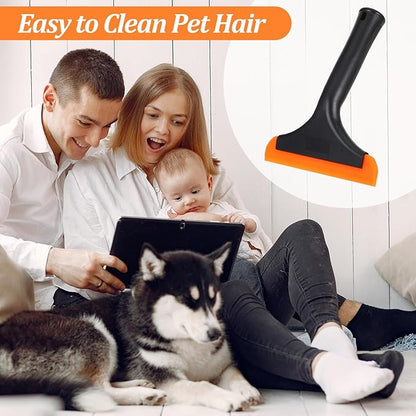 Small Silicone Squeegee, 5.9 Inch Window & Shower Glass Door Cleaner, Auto Water Blade with Non-Slip Handle for Car Windshield, Mirror & Countertop (Black)