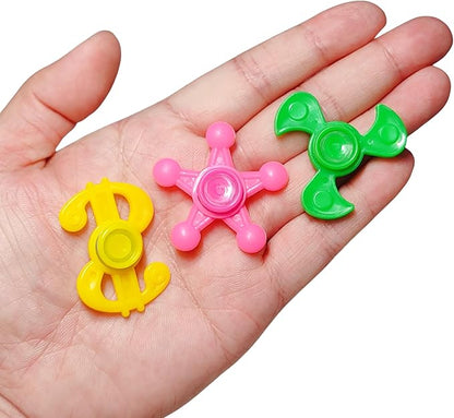 100 Pack Mini Fidget Spinners Bulk Toys for Kids 3 4 5 6 7 8 9 Party Favors Goodie Bags Stuffers Birthday Return Gifts Classroom Rewards Prize Box