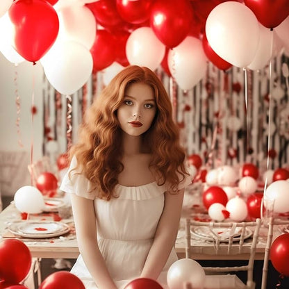 130PCS Red Balloons, Latex Balloons Different Sizes 18/12/10/5 Inch, Helium Balloons with Ribbon, Party Balloon Set for Birthday Wedding Graduation Anniversary Baby Shower Decorations.