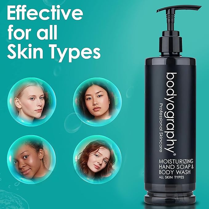 World Amenities Bodyography Luxury Hand Soap & Body Wash - Deep Moisturizing Liquid Hand Soap