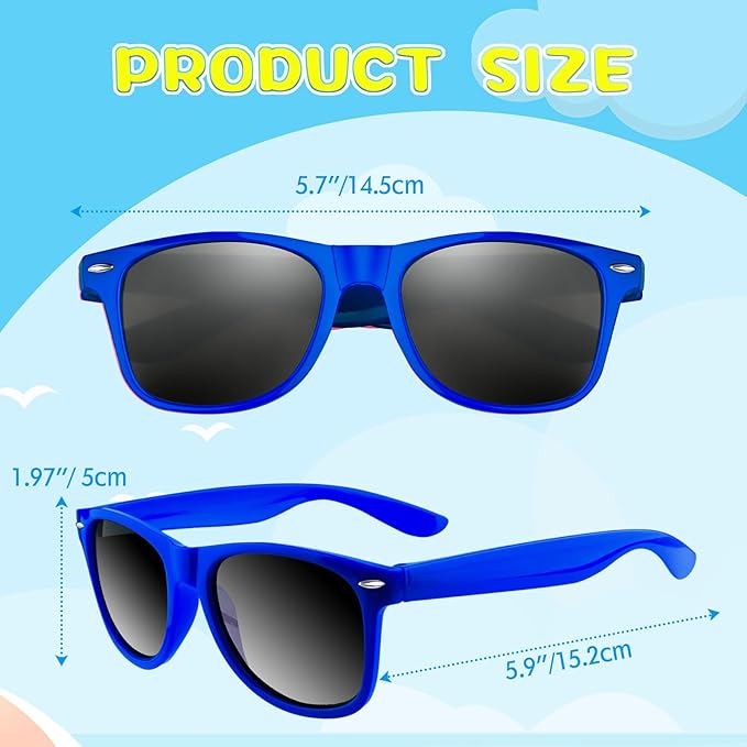 ASTARON 12 Pack Party Sunglasses Bulk Neon Party Favors for Beach Wedding Party Pool Party Supplies