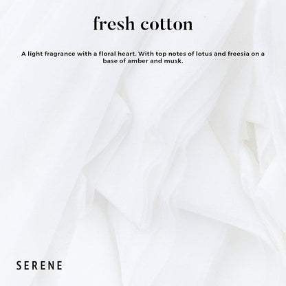 Hidden Label Large Scented Candle, Fresh Cotton, 30oz 3 Wick Huge Candle, Serene Collection Slow Burn Natural Soy Candles for Home Scented