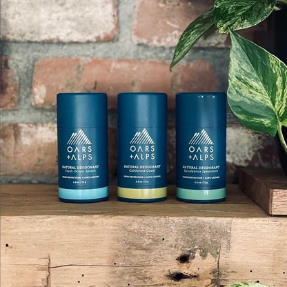 Oars + Alps Deodorant for Men & Women, Aluminum Free Deodorant for Men, Dermatologist Tested, Clean Ingredients, Non Toxic, Vegan, Long Lasting, Variety Pack, 3pk, 2.6oz