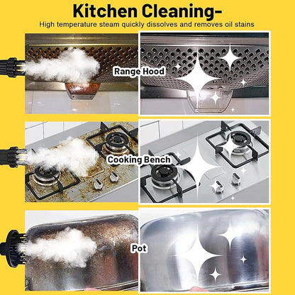 Steam Cleaners, 2500W High Pressure Steamer for Cleaning, Handheld Portable Steam Cleaner, 15s Fast Heat-Up & 42.3oz Tank, Steamer Cleaner for Home, Car, Kitchen, Bathroom, Floor, Grout, Tile