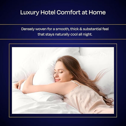 California Design Den King Size Sheets Set - Luxury 1000 Thread Count Sateen, Thick and Natural 100% Cotton Bed Sheets, Deep Pockets, Soft, Breathable and Durable Bedding Set - White