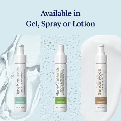 PlaneAire Sandalwood Lotion Hand Sanitizer | Travel Essential | TSA-Approved | Moisturizing Hand Lotion | Plant-Based and Vegan | Made with Essential Oils | Travel Size | 6-Pack