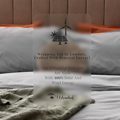 URBANHUT 800 Thread Count Egyptian Cotton Sheets - California King Size, 4 Pc Bed Sheet Set, Luxury Hotel Sateen Sheets Fits 16" Deep Pocket - Silver Grey