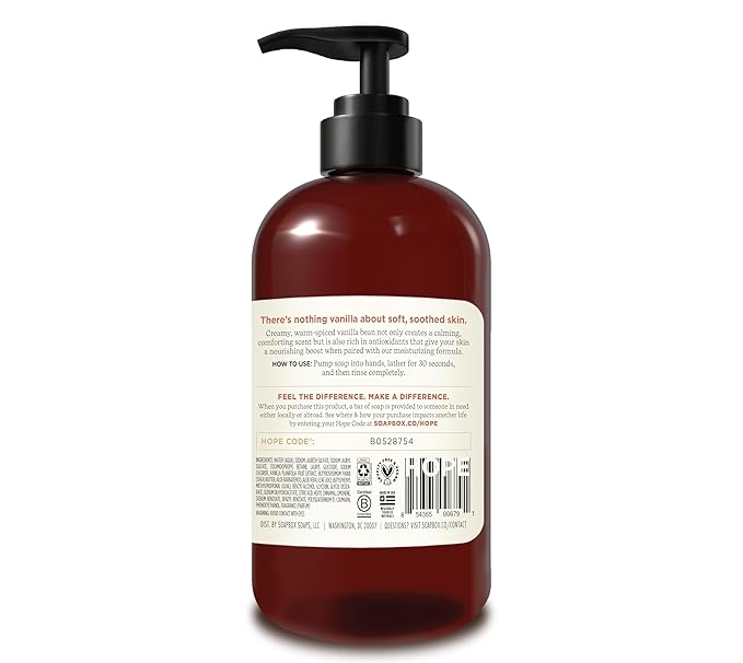 Soapbox Liquid Hand Soap, Vanilla & Lily Blossom - Gentle, Moisturizing Hand Cleanser, Vegan, Cruelty Free Hand Soap for Bathroom and Kitchen, 12oz Pump Bottles (Pack of 3)
