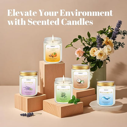 Winter Scented Candles,Pecan & Pumpkin Waffles Scents, 9 oz Scented Candles for Home Soy Candle Wax, Lasting Aromatherapy Candles Gifts for Women Men, Perfect for Creating a Holiday Ambiance