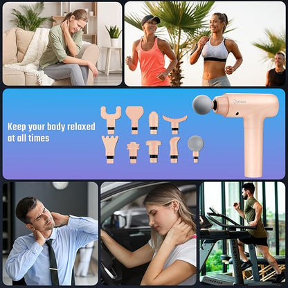 cotsoco Massage Gun Deep Tissue, Muscle Massage Gun Back Massager for Pain Relief, 20 Speeds Handheld Electric Massager Tool with Silent Brushless Motor, Suitable for Gym Office Home Travel
