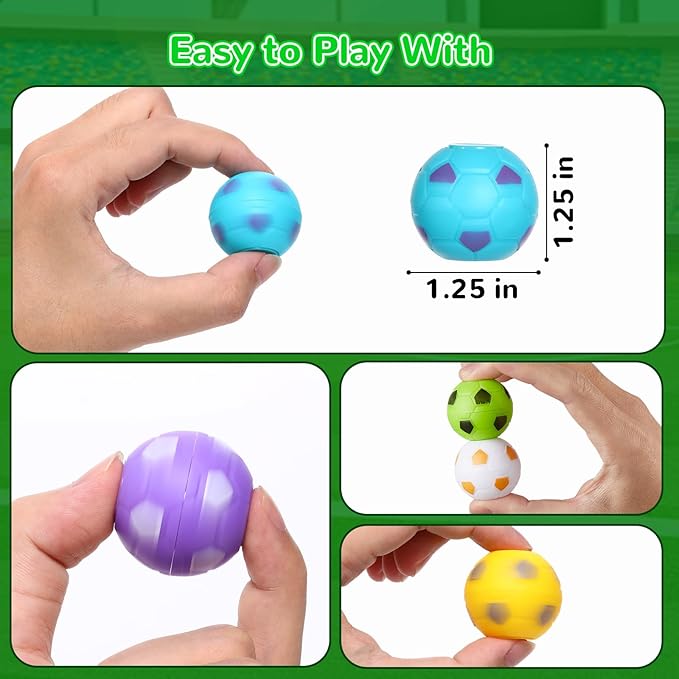 SCIONE 36 PCS Mini Fidget Spinners Soccer Ball Toys for Kids, Soccer Party Favors Goodie Bag Stuffers, Rotatable Soccer Finger Stress Balls for Classroom Prizes