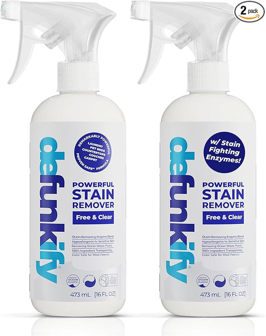 Laundry Stain Remover Spray, 32oz. Unscented Stain Remover & Spot Treater Prewash Detergent for Clothes, Carpet & Gear. Spray and Wash Laundry Accessories ProvenSafe™ for Pets, Kids & Sensitive Skin