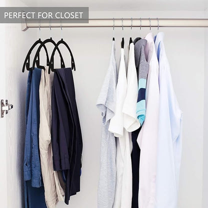 MIZGI Premium Velvet Hangers 30 Pack Heavyduty- Non Slip No Shoulder Bump Suit Hanger - Chrome Hooks,Space Saving Clothes Rounded Shape for Coat,Sweater,Jackets,Pants
