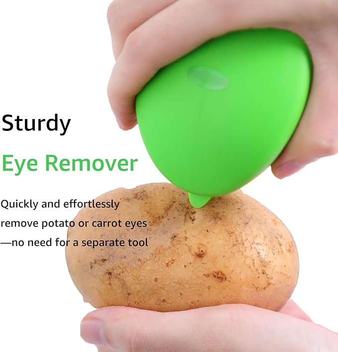 Premium Veggie Brush The Scrubber for Potato Eyes,a Potato Scrubber Suitable for Root Vegetables & Delicate Fruits,a Dual-use Fruit and Vegetable Brush, Your Kitchen Essential