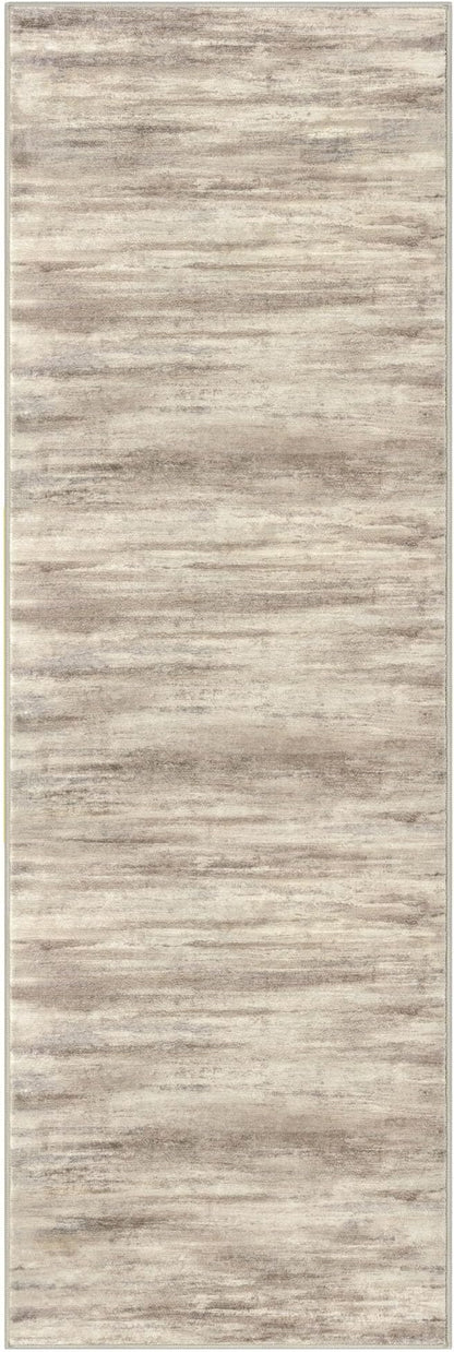 KOZYFLY Modern Abstract Runners for Hallways 2x6 Washable Rug Runner Non-Slip Soft Striped Kitchen Runner Rug, Beige Brown Print Carpet Runner for Entryway Bathroom Laundry Room Foyer