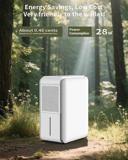 Dehumidifier, Humidifier & Air Filtration & aroma diffuser 3 in 1-1000ml Tank, Auto Humidity Control, ≤45dB Quiet, 7-Color LED for Bedroom/RV/Office (350 sq.ft)