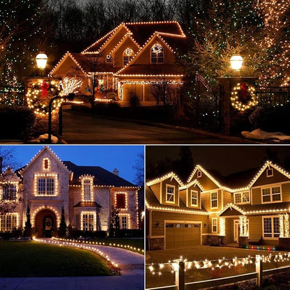 Brizled Gentle Twinkle Christmas Lights, 33ft 100 LED Christmas String Lights, 120V Warm White Xmas Tree Light Connectable Indoor Outdoor Twinkle Xmas Light for Tree Home Holiday Party Wedding Decor