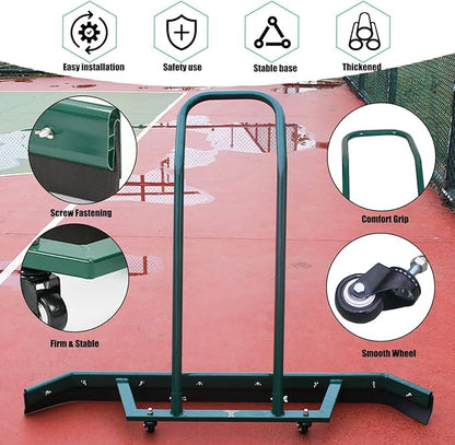 Sport Tennis Court Squeegee Aluminum Alloy Court Squeegee Rain Shuttle for Sports Court Water Wiper Device Water Remover Stadium Dust Collector Wiper Green