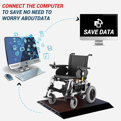 Wheelchair Scale with Dual Ramp for Home use 1000x0.2lb,Portable Medical Weighing Scale