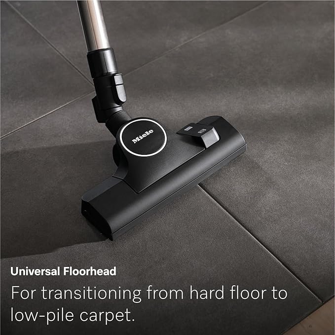 Miele New Guard L1 Cat & Dog Bagged Canister Vacuum for Pet Owners with Odor-Reducing Active AirClean Filter, TurboTeQ Floorhead, and AllTeQ Universal Floorhead, in Obsidian Black/Rose Gold