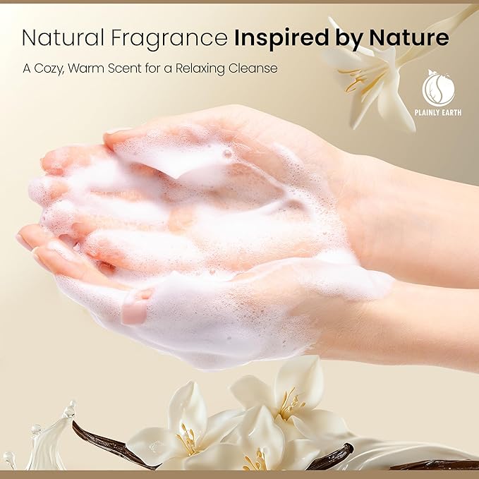 AntiMicrobial Hand Soap 64 oz - Sweet Vanilla Gentle Foaming Liquid Hand Soap Refill Antibacterial - Moisturizing, Long Lasting Freshness & Safe for Skin