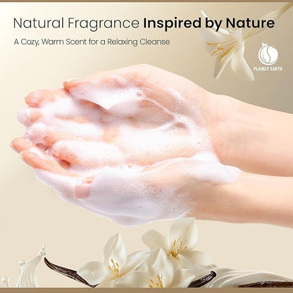AntiMicrobial Hand Soap 64 oz - Sweet Vanilla Gentle Foaming Liquid Hand Soap Refill Antibacterial - Moisturizing, Long Lasting Freshness & Safe for Skin