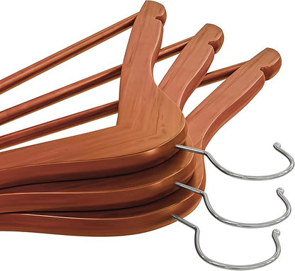 Utopia Home Premium Wooden Hangers 30 Pack - Durable & Slim Coat Hanger - Suit Hanger with 360-Degree Rotatable Hook - Wood Hangers with Shoulder Grooves (Cherry Color)