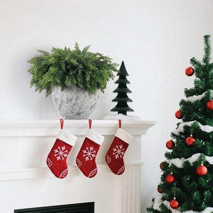 16 Pcs Exceptionally Lush Artisan-Crafted Norfolk Pine Branches – 18" Real Touch Artificial Christmas Greenery Stems for Garland, Wreaths, Vases & DIY Indoor/Outdoor Décor