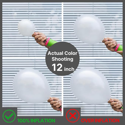 PartyWoo White Balloons, 50 pcs 12 Inch Pearl White Balloons, White Latex Balloons for Balloon Garland or Balloon Arch as Party Decorations, Birthday Decorations, Baby Shower Decorations, White-Z30