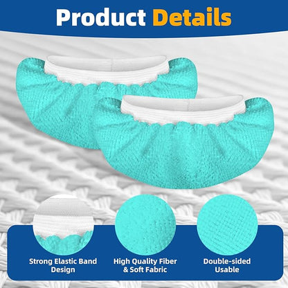 LOVECO 10 Pack Universal Steam Cloths for Handheld Steam Cleaner, Compatible with Bissell Steam Shot, Comforday, Wagner Spraytech etc - Reusable Washable Microfiber Rags - Peacock Blue