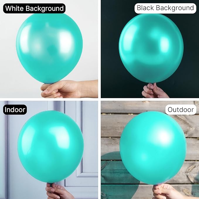 PartyWoo Teal Balloons 50 pcs 12 Inch Pearl Turquoise Aqua Blue Dark Teal Balloons for Graduation Wedding Baby Shower Bridal Shower Gender Reveal Anniversary Birthday Party Decorations Teal-Z13