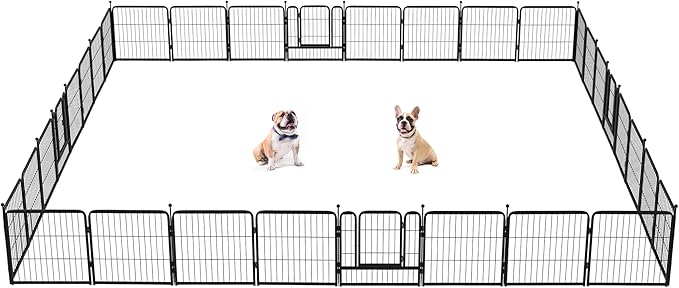 FXW Instant Unleashed Dog Playpen, Portable Pet Fence for Outdoor, RV Trips, and Camping, 24inch, 32 Panels for Puppy and Small Dogs│Patented