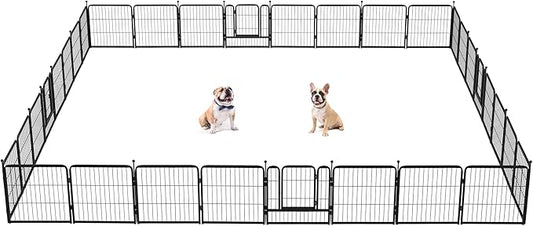 FXW Instant Unleashed Dog Playpen, Portable Pet Fence for Outdoor, RV Trips, and Camping, 24inch, 32 Panels for Puppy and Small Dogs│Patented