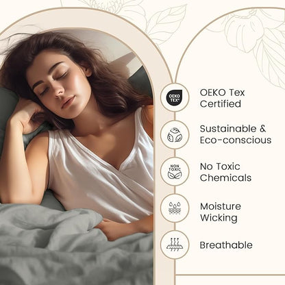 Egyptian Cotton Sheets Full Size Bed Set Deep Pockets, 800 TC Cotton Full Sheet Set, Soft Breathable Sateen Weave Elasticated Sheet & Pillowcase Sets, No Pill & Shrink, Machine Washable - Silver