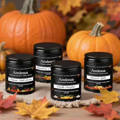 Vanilla Pumpkin Candle – Warm Holiday Pumpkin Scent, Christmas Winter Seasonal Candles for Home, Hand-Poured Soy Candle for Christmas Décor & Cozy Gifting