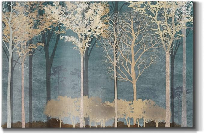 Home Decor Landscape Canvas Wall Art Abstract Floral Painting Modern Pictures Artwork Decoration for Living Room Kitchen Bathroom Office, Ready to Hang