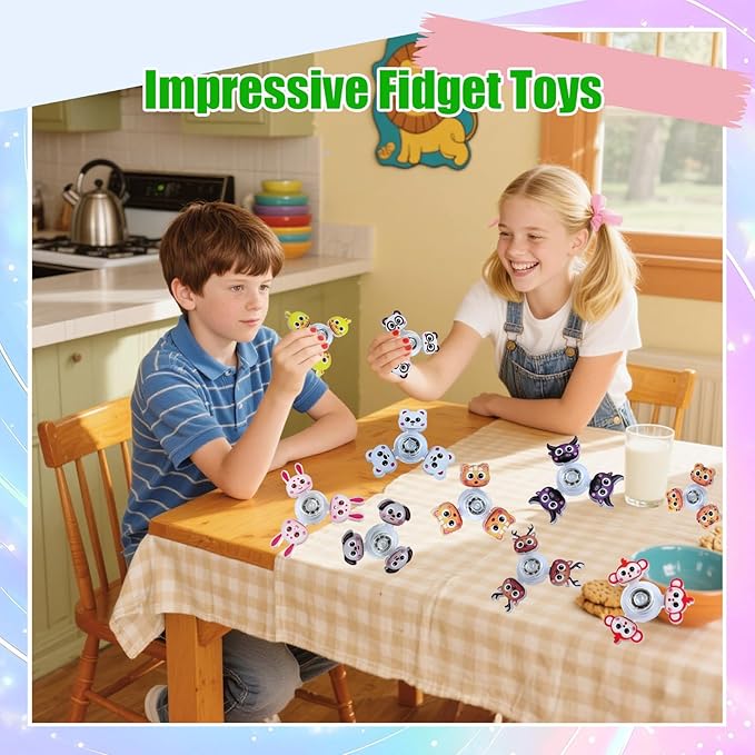 30 Pack Fidget Spinner Toys Mini,Party Favors Gifts Christmas Stocking Goodie Bag Stuffers Sensory Toys for Kids Adults Teens ADHD Anxiety Stress Relief,Treasure Box Toy for Classroom Prizes Supplies