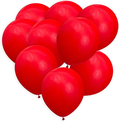 Red Balloons 100 Pack, 12 Inch Red Latex Balloons For Birthdays, Valentine's Day, Weddings, Baby Showers, Holidays