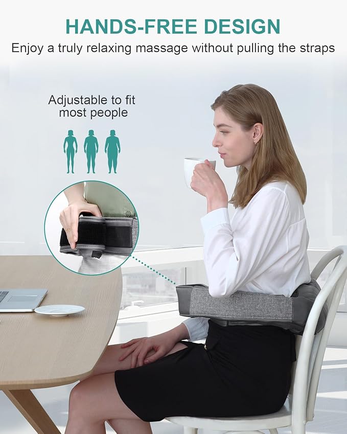 Nekteck Cordless Neck and Back Massager for Pain Relief Deep Tissue, Shiatsu Neck Massager with Heat, Portable Massage Pillow Tool for Shoulder Leg Muscle, Home Office Car Use, Gifts for Men Women Dad
