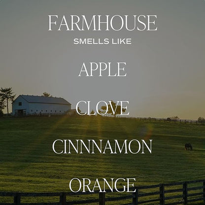 Sweet Water Decor Farmhouse Candle | Autumn, Cinnamon, and Nutmeg, Fall Scented Soy Candles for Home | 11oz White Glass + Wood Lid, 50+ Hour Burn Time, Made in The USA
